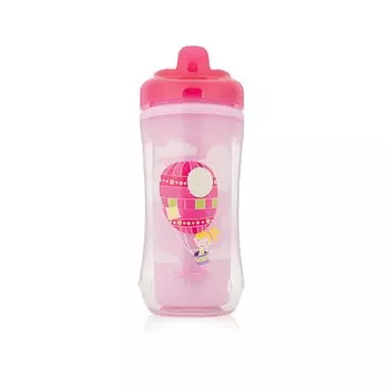 Чашка-термос 300 мл, без носика, 12+ месяцев, цвет розовый