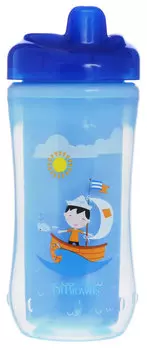 Чашка-термос 300 мл, с твердым носиком, 12+ месяцев, цвет - синий