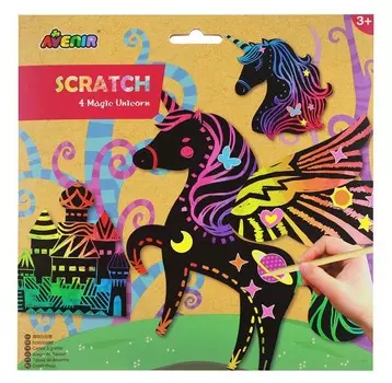 Цветная гравюра - Единороги