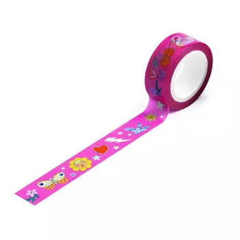 Цветной скотч Рози, 10 метров