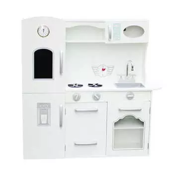 Деревянная кухня с настоящими часами - Александрия