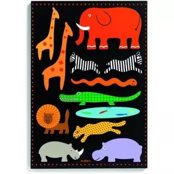 Деревянная рамка-вкладыш Ботабло, 11 фигурок