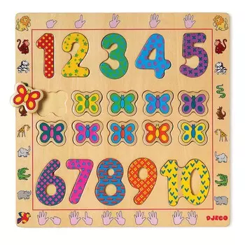 Деревянная рамка-вкладыш от 1 до 10