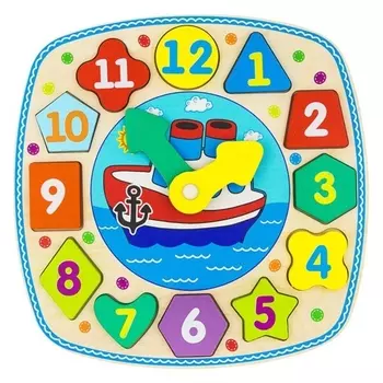 Деревянные часики Кораблик