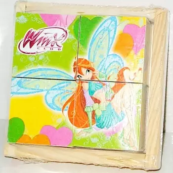 Деревянные кубики «Winx» 4 шт.
