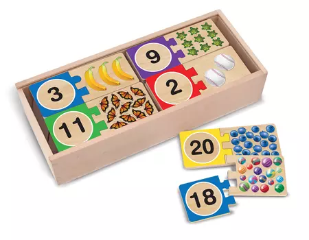 Деревянные пазлы - Проверь себя – Цифры из серии Первые навыки