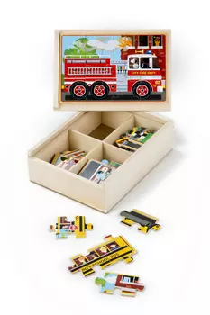 Деревянные пазлы в коробке "Транспорт"