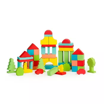 Деревянный конструктор - Краски дня. Утро, 55 деталей