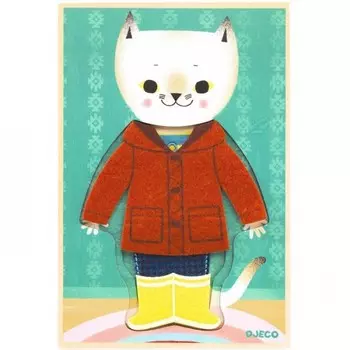 Деревянный пазл - Одежда для Жожо