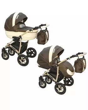 Детская коляска Camarelo Carmela 2 в 1, коричнево-бежевая