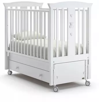 Детская кровать Nuovita Fasto swing продольный, цвет - Bianco/Белый