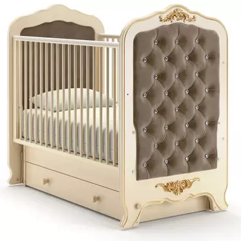 Детская кровать Nuovita Fulgore swing поперечный, цвет - Avorio/Слоновая кость