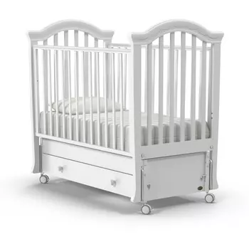 Детская кровать Nuovita Perla swing продольный, цвет - Bianco/Белый