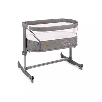 Детская приставная кроватка Nuovita Accanto Vicino Grigio scuro Lino/Темно-серый лён