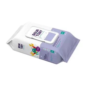 Детские очищающие салфетки 3 в 1 - Aquatory для чувствительной кожи, 100 штук, 0+