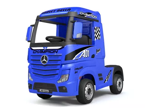 Детский электромобиль Mercedes-Benz Actros Лицензия, цвет - синий глянец