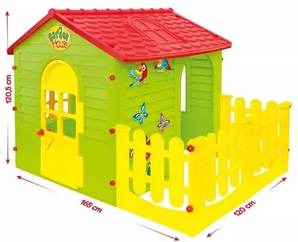 Детский игровой домик с забором