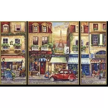 Детский набор для творчества - Триптих Париж, 50х80 см