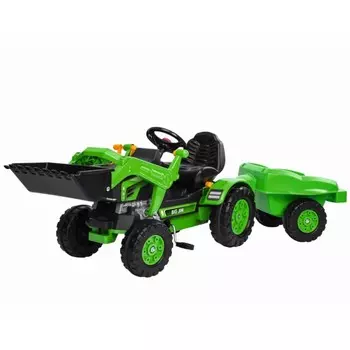 Детский педальный трактор с прицепом
