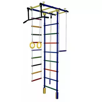 Детский спортивный комплекс – Атлант, синий/радуга