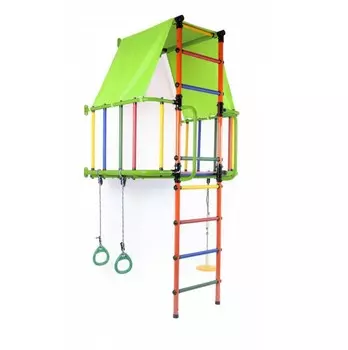 Детский спортивный комплекс – Индиго L Плюс, салатовый/оранжевый/радуга