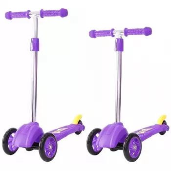 Детский трехколесный самокат фиолетового цвета RT ORION MINI 164в2