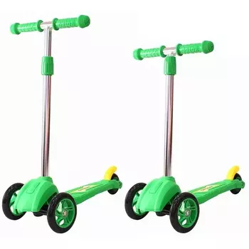 Детский трехколесный самокат зеленого цвета RT ORION MINI 164в2