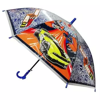 Детский зонт со свистком - Hot wheels, прозрачный, 50 см