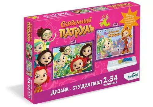 Дизайн-студия пазлов Сказочный патруль - Диптих Модные подружки, 2 картинки по 54 детали