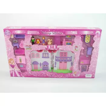 Дом для кукол с мебелью, фигурками и аксессуарами, свет и звук