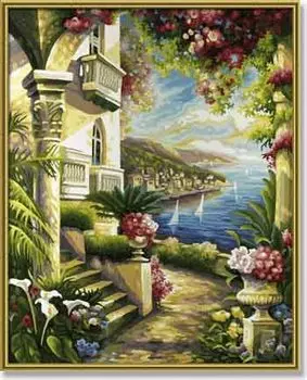 Дом у моря, 40*50 см