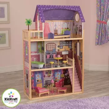 Домик из дерева - Kayla dollhouse – Кайла, для кукол 30 см, с мебелью 10 предметов