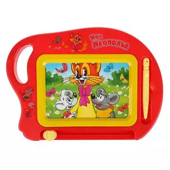 Доска для рисования из серии Леопольд черно-белая магнитная с карандашом