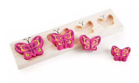 Доска-вкладыш - Бабочка - Больше-меньше