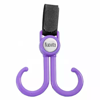 Двойной крючок для коляски Doppio gancio, purpureo/пурпурный
