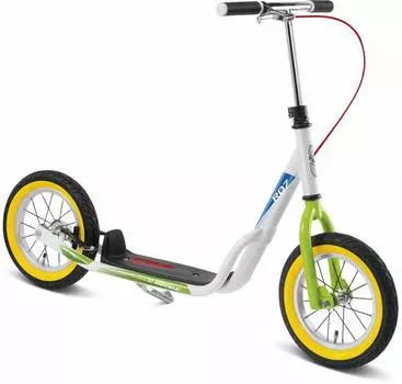 Двухколесный самокат Puky R 07L, white/kiwi белый/салатовый
