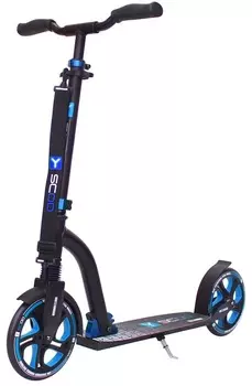 Двухколесный самокат Y-Scoo RT 215 Monterey с 2 амортизаторами, черно-синий