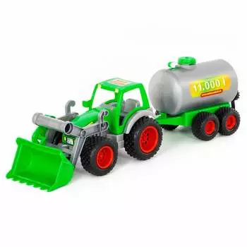 Фермер-техник, трактор-погрузчик с цистерной