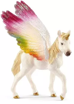 Фигурка - Детеныш крылатого радужного единорога, размер 9 х 16 х 6 см.