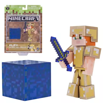 Фигурка из серии Minecraft - Alex in Gold Armor, 8 см.