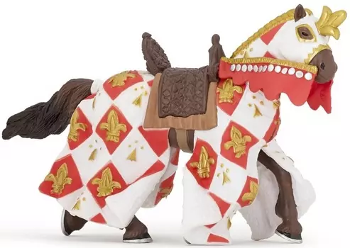 Фигурка лошади с символом Флер де Лис, белая