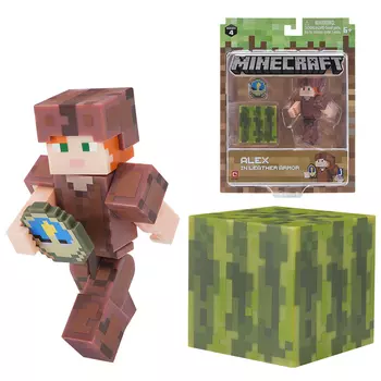 Фигурка Minecraft Alex in Leather Armor, 8 см