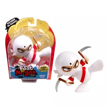 Фигурка ниндзя Сэнсэй Вонь из серии Fart Ninjas, белый, 9 см.