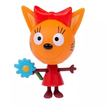 Фигурка пластиковая из серии Три кота - Карамелька 7,6 см., подвижные ножки и ручки, с аксессуаром