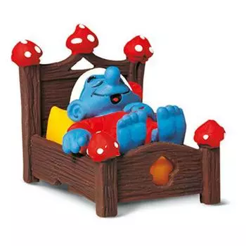 Фигурка Смурфик - Гномик в кроватке