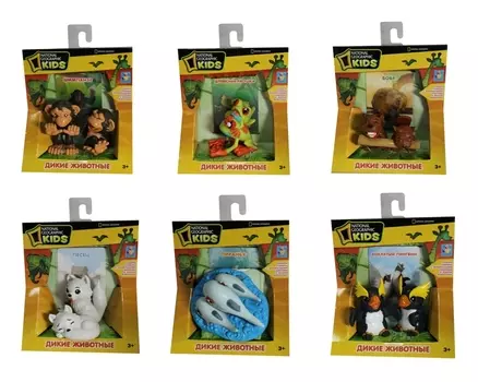 Фигурки National Geographic - Дикие животные 2 фигурки, 6 вариантов