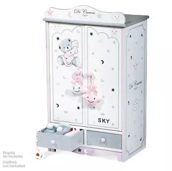 Гардеробный шкаф для куклы серии Скай, 54 см.