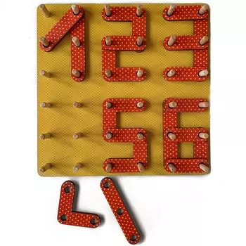 Геоборд деревянный – Цифры