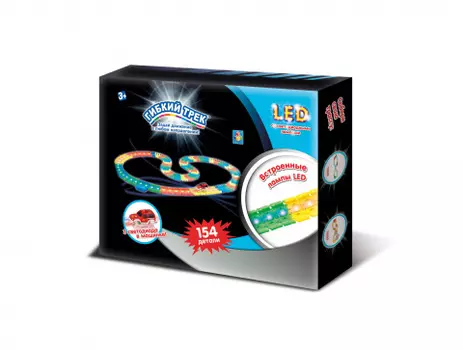 Гибкий трек LED со светодиодными лампами, 154 детали