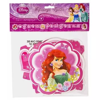 Гирлянда-буквы С Днем Рождения – Disney. Принцессы, 220 см